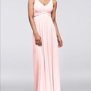 David’s bridal bridesmaids dress in “Petal”